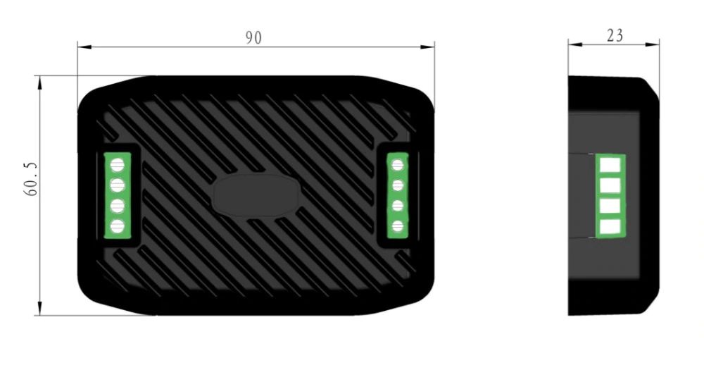 Modbus RS485 RTU energie meter 80-260VAC 10A PZEM-014 afmetingen 01