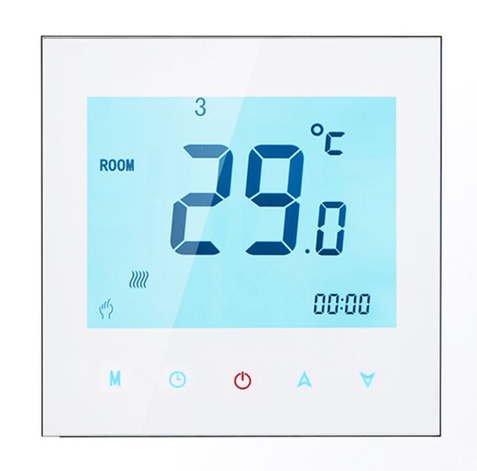 Modbus RS485 RTU Thermostaat 24V DC/AC Dry contact 5A BHT-1000GCLN wit