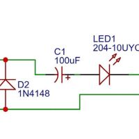 230V AC detectie module 8-kanaal met optocouplers schema