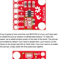 DAC 12-bit 1 kanaal I2C (MCP4725) jumper pads