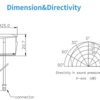 Afstand Obstakel sensor ultrasoon waterdicht met controller PCB JSN-SR04T AJ-SR04M afmetingen