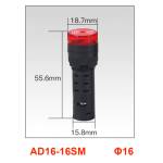 Alarm signalering module lamp en buzzer 12V rood 16mm AD16-16SM afmetingen
