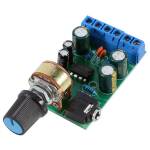 Audio versterker module 2x5W met volumeknop 1.8-12V TDA2822M