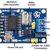 CAN bus SPI module met MCP2515 (TJA1050) overview