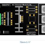 Dimmer module 3-5v PWM 16A 600V met RC filter en heatsink afmetingen