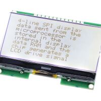 Display LCD 12864-06D 128x64 pixels module ST7565R (zwart op wit) 04