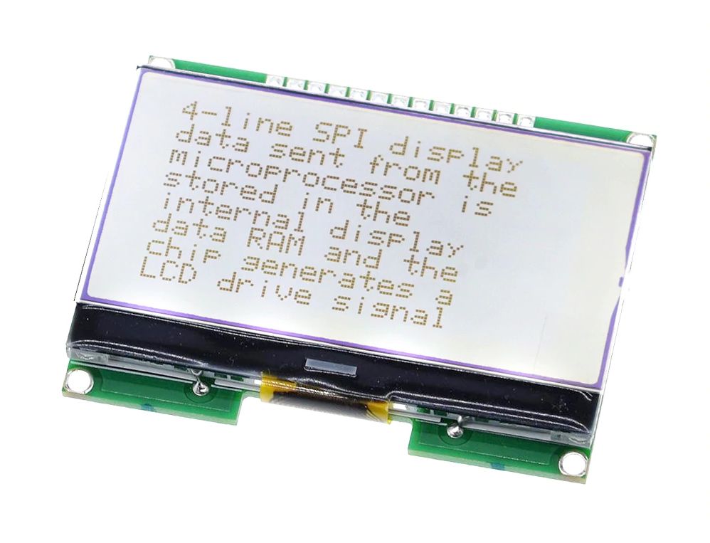 Display LCD 12864-06D 128x64 pixels module ST7565R (zwart op wit) 04