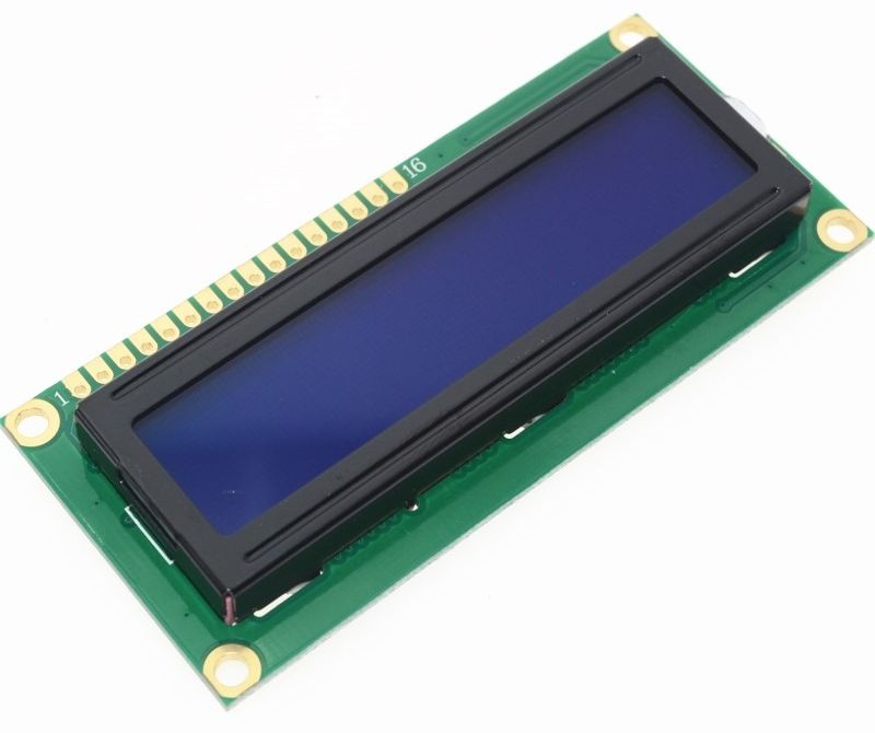 Display LCD 1602 16×2 karakters module wit op blauw met I2C interface