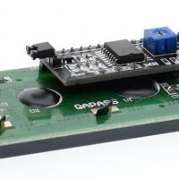 Display LCD 16x2 karakters module (zwart op groen) met I2C interface onderkant