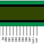 Display LCD 16×2 karakters module (zwart op groen) pinout