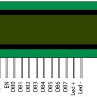 Display LCD 16x2 karakters module (zwart op groen) pinout