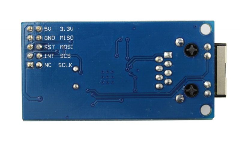 Ethernet LAN Netwerk module (W5500) onderkant