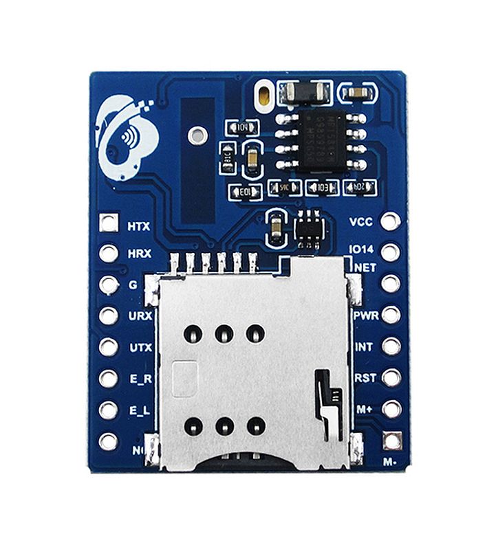 GSM GPRS Development Quad-band Board (A6 Mini) onderkant