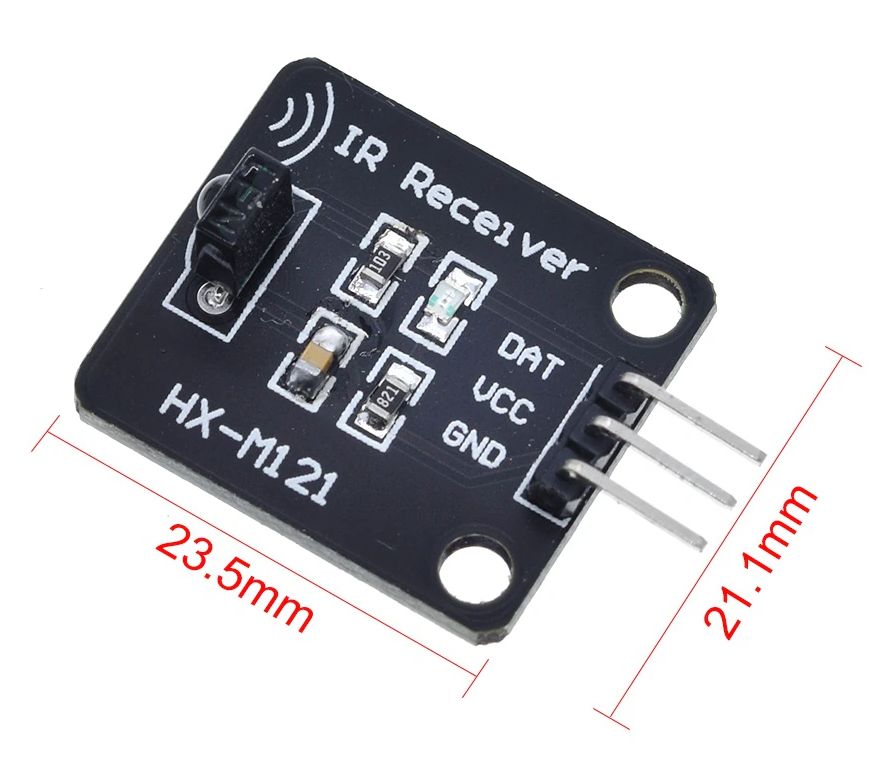 Infrarood ontvanger module 38 KHz afmetingen