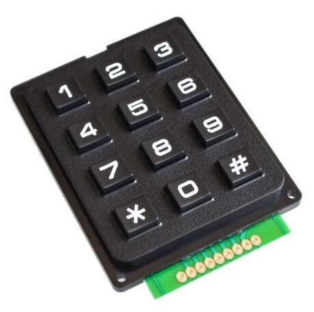 Keypad module 12 knoppen 3×4 zwart