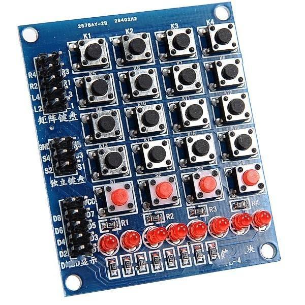 Knoppenmatrix 5×4 met 8 LEDs