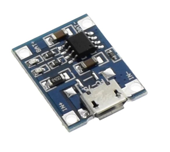 Lithium batterij oplader via USB-Micro voor Li-ion 1A TP4056