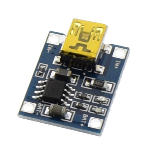 Lithium batterij oplader via USB-Mini voor Li-ion 1A TP4056