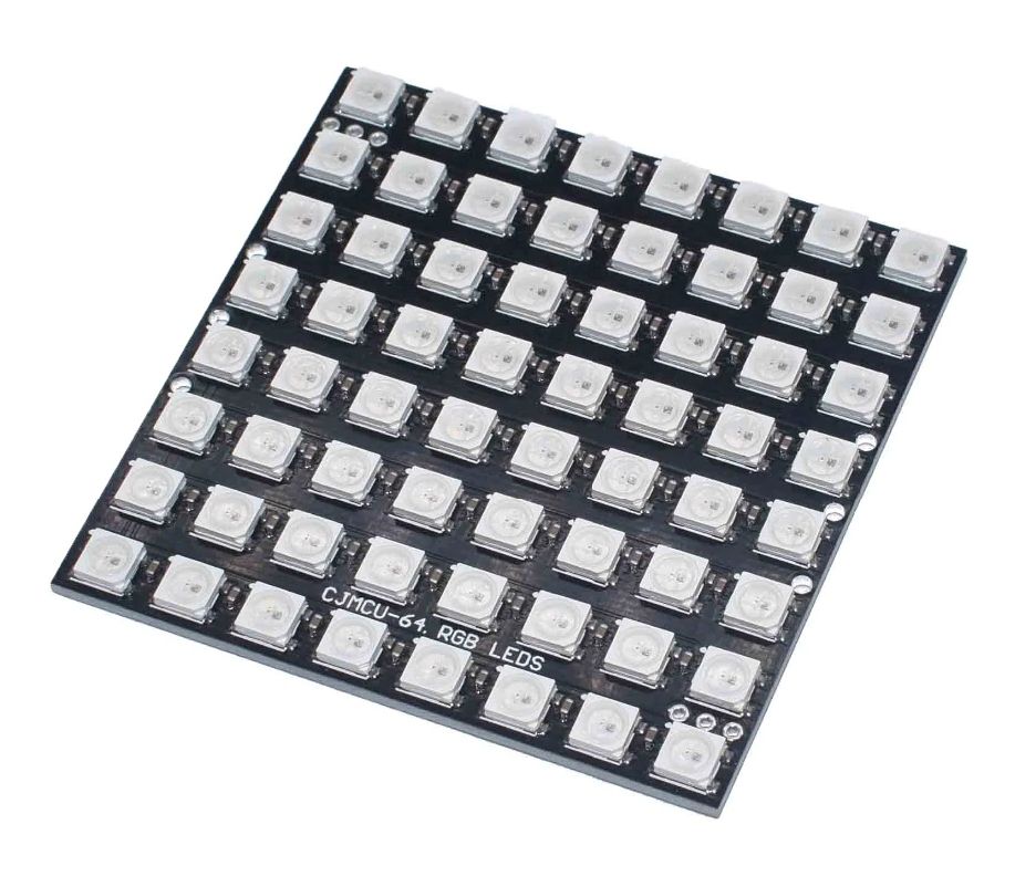 RGB LED module 8×8 64-bit vierkant met WS2812 chip (NeoPixel)