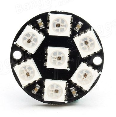 RGB LED 7-bit NeoPixel cirkel (WS2812) bovenkant