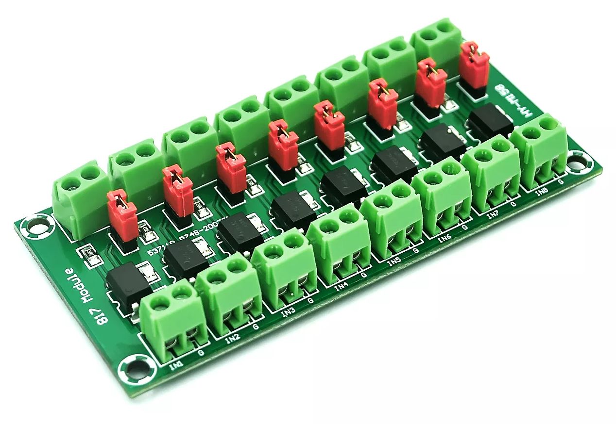 Optocoupler module 3.6-24V 8-kanalen PC817