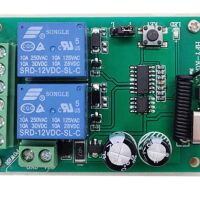 RF 433MHz Relais module 12V 2x250V-10A NO-NC met afstandsbediening A-B 02