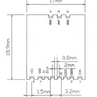 RF zender 868MHz module CC1101 afmetingen