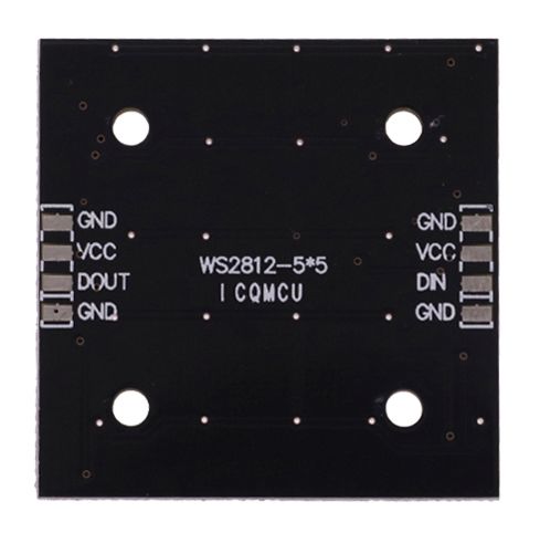 RGB LED module 25-bit 5x5 vierkant 39x39mm met WS2812 chip (NeoPixel) 03