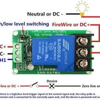 Relais module 12V, 1x250V-30A NO-NC met low level trigger (alt2) voorbeeld