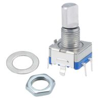 Rotary encoder met drukknop 15mm D-shaft 03