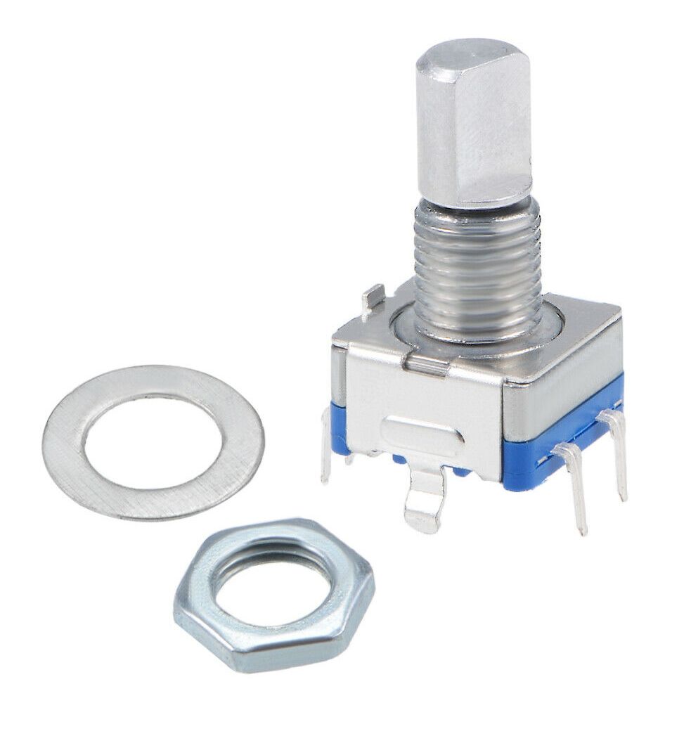 Rotary encoder met drukknop 15mm D-shaft 03