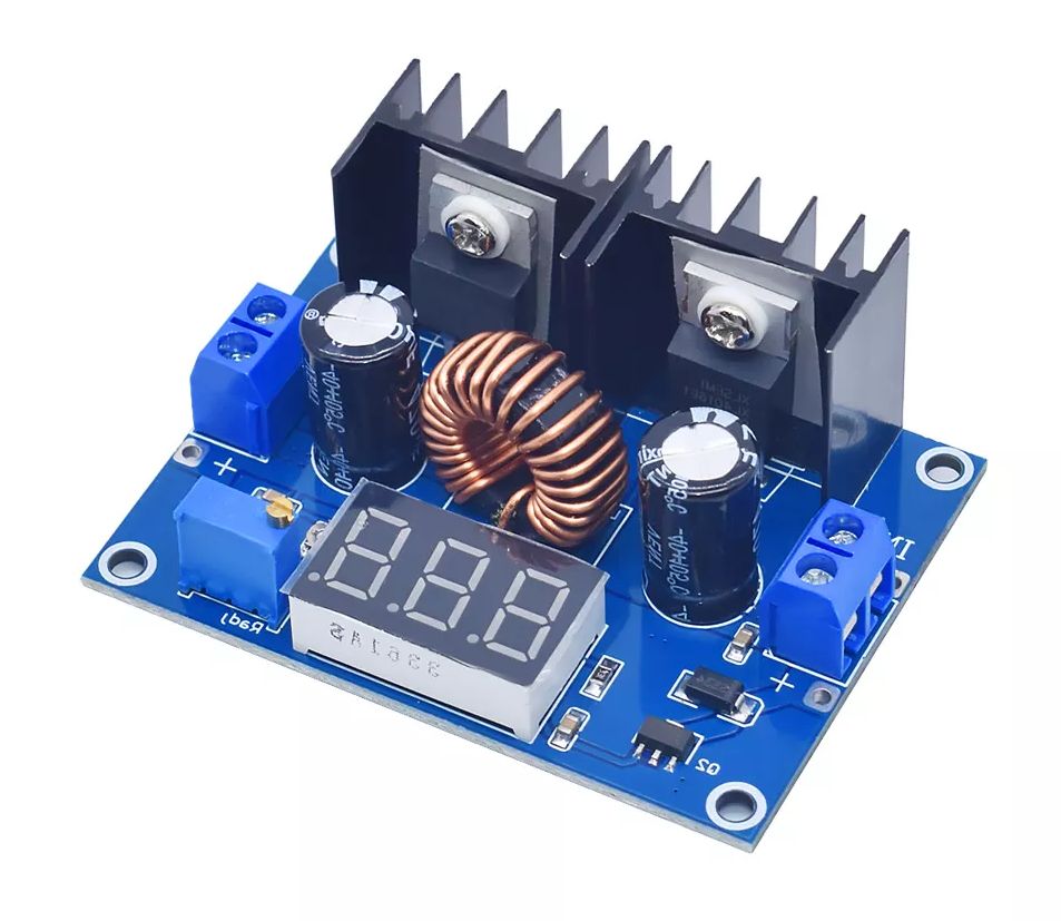 Spanningsregelaar module DC-DC step-down 4-36V naar 1.25-36V max. 8A 200W met display XL4016