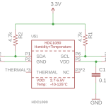 Temperatuur en luchtvochtigheid sensor I2C HDC1080 2