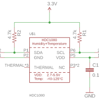 Temperatuur en luchtvochtigheid sensor I2C HDC1080 2