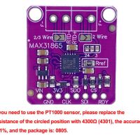 Temperatuur sensor module RTD-to-Digital PT100 PT1000 met MAX31865 chip informatie