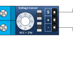Voltage sensor module voor arduino input max 25VDC voorbeeld