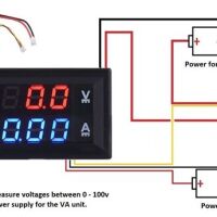 Voltmeter en Amperemeter 0-100V 0-10A segment display 0