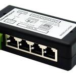 Ethernet LAN PoE injector 9-48V DC met 4 poorten