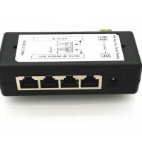 Ethernet LAN PoE injector 9-48V DC met 4 poorten 02