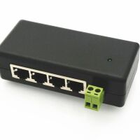 Ethernet LAN PoE injector 9-48V DC met 4 poorten 03