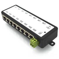 Ethernet LAN PoE injector 9-48V DC met 8 poorten 02