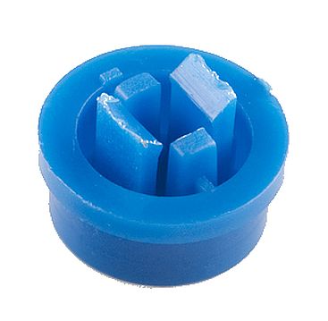 Cap 12x12 micro drukknop schakelaars rond blauw onderkant