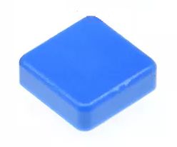 Cap voor 12×12 micro drukknop schakelaar vierkant Blauw