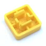 Cap voor 12×12 micro drukknop schakelaar vierkant geel 02
