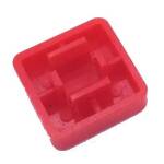 Cap voor 12×12 micro drukknop schakelaar vierkant rood 02
