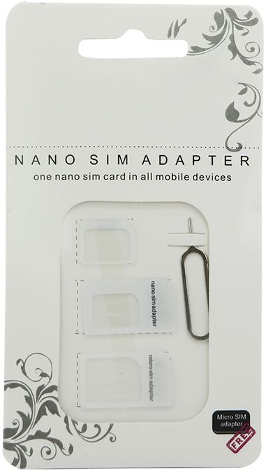 Simkaart adapter 4-in-1 voor micro en nano sim