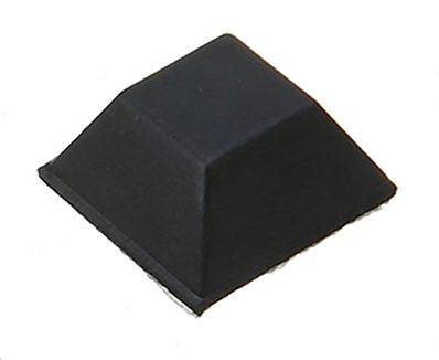 Voet Stootdop Bumper vierkant lxb=12mm x h=11mm rubber zwart met plakstrip (4 stuks)