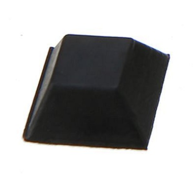 Voet Stootdop Bumper vierkant lxb=12mm x h=11mm rubber zwart met plakstrip 02