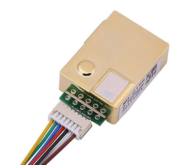 CO2 Koolstofdioxide sensor 0-5000 ppm NDIR MH-Z19B met JST-micro 7pin kabel