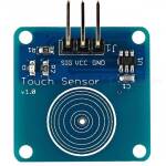 Capacitive Touch Sensor module 1 knop groot blauw (TTP223) bovenkant